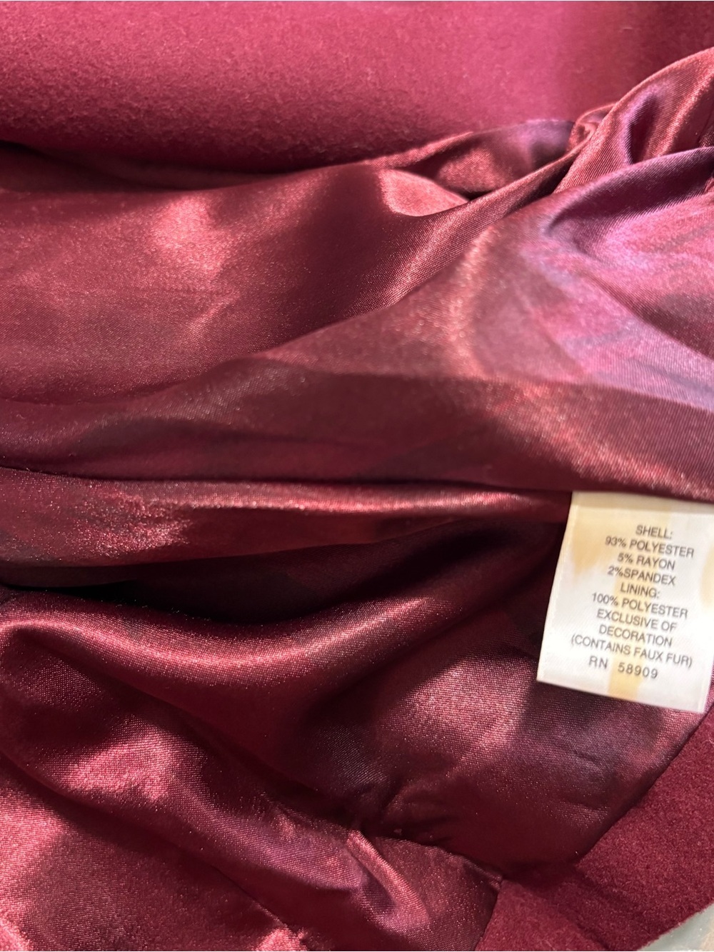 Edgehill Collection Single-Breasted Girl’ 4/5 Burgundy Coat removable collar - Picture 6 of 9